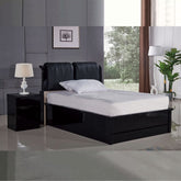 High Gloss Rugby Bed With Leather Poshish