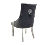 Majestic Chairs Plush Velvet With Lion Knocker