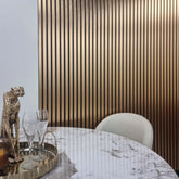 Gold & Black Slatted Wall Panels