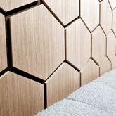 Oak acoustic hexagon wall panels pack of 12 UK interior