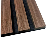 walnut acoustic wood slatted wall panels UK