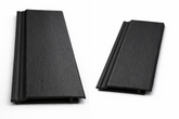 Interlocking black WPC exterior wall cladding panels for garden and house walls