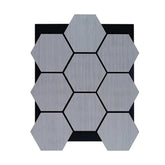 Grey oak hexagon acoustic wall panels pack of 4 65.5x80cm UK interior