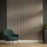 Metallic brown acoustic slatted wall panel 240x60 cm UK