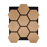 Oak hexagon acoustic wall panels pack of 4 65.5x80cm UK