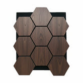 Walnut acoustic hexagon wall panels pack of 12 UK interior
