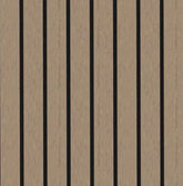 Wide slat walnut wood veneer acoustic wall panels 240x30cm UK interior