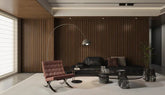 Walnut seamless WPC wall panels with authentic wood-effect finish for modern UK feature walls