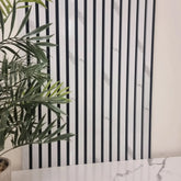 White marble acoustic slat wall panels 240x32cm UK