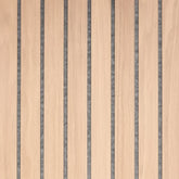 Wide Slat Oak on Grey Felt 3-Sided Wood Veneer Acoustic Wall Panels 240x30cm UK