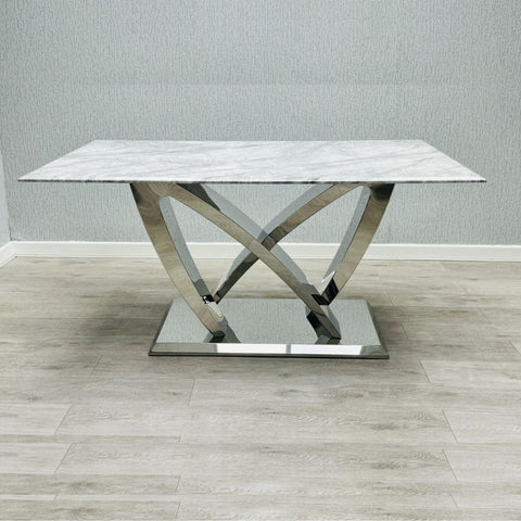 California Grey Marble Dining Table