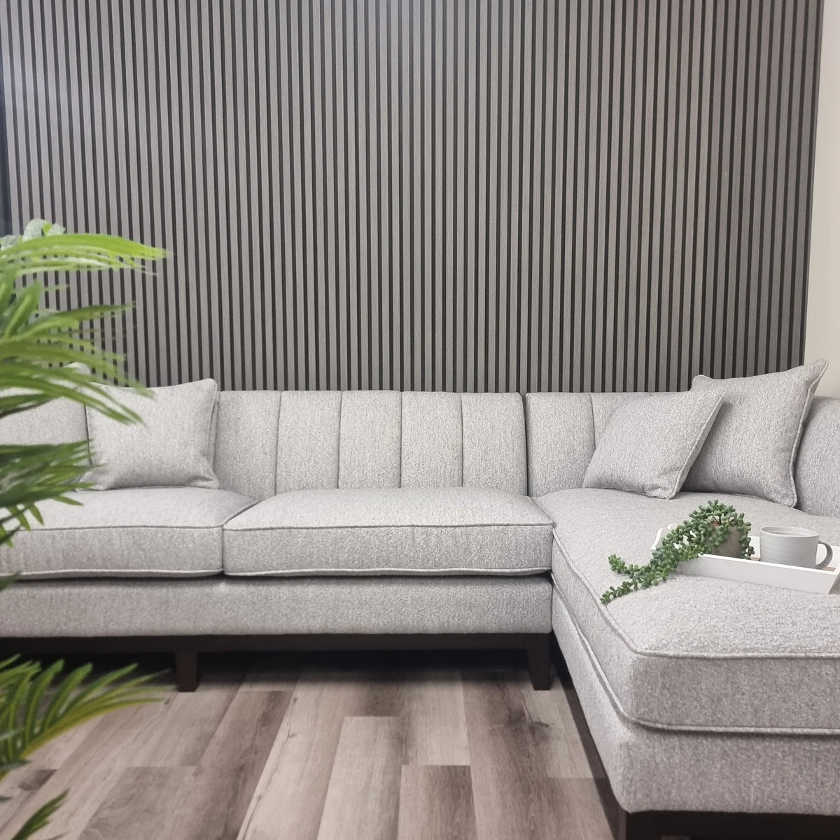 Ash Grey Wood Effect Slatted Wall Panels