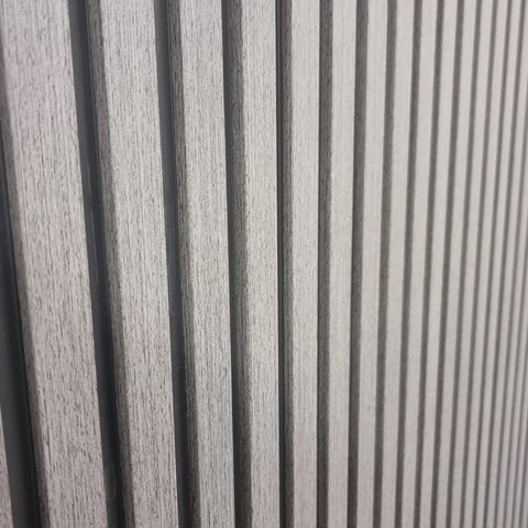 Ash Grey Wood Effect Slatted Wall Panels