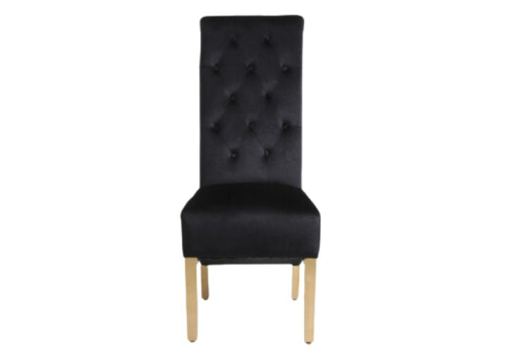 Sofia Square Knocker Dining Chair – Elegant Upholstered Seating - Exclusive Interior