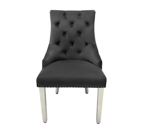 Majestic Chairs Plush Velvet With Lion Knocker