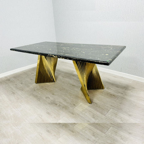 Ravello Gold Marble Dining Table