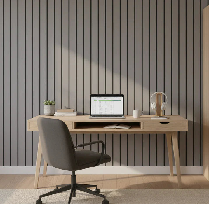 Premium grey oak veneer wall panels easy install Prime Furnishing UK

