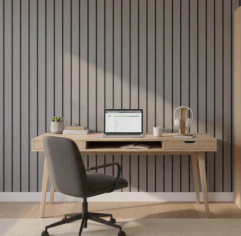 Premium grey oak veneer wall panels easy install Prime Furnishing UK

