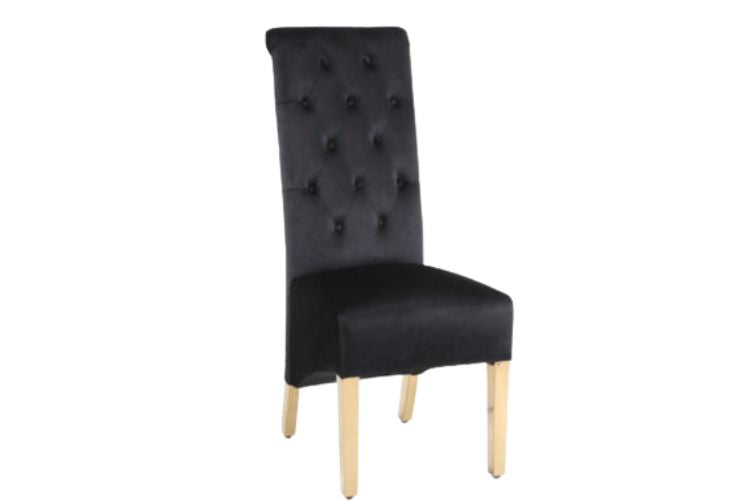 Sofia Square Knocker Dining Chair – Elegant Upholstered Seating - Exclusive Interior