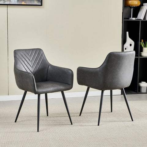 Pair of Stanford Grey Dining Chair