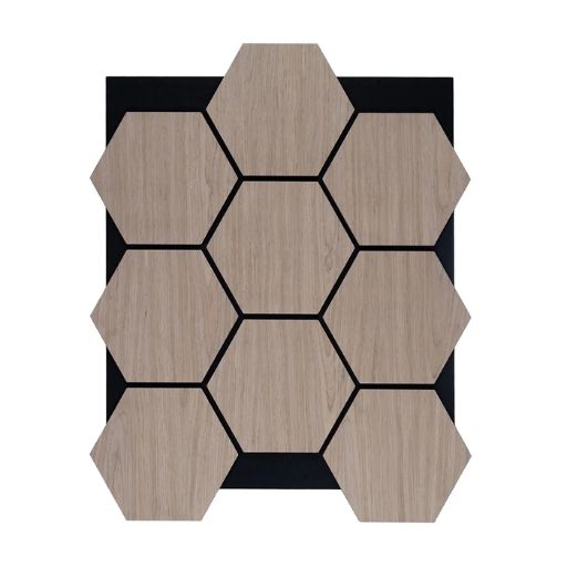 wooden hexagon sound absorbing wall panels UK