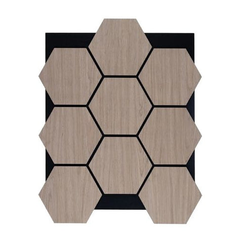 wooden hexagon sound absorbing wall panels UK