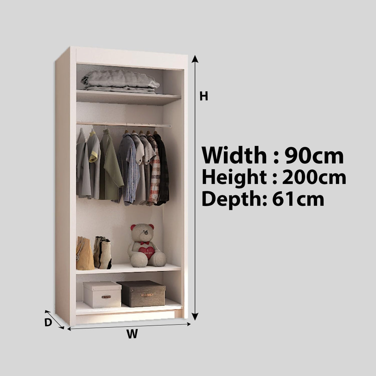 Chicago Black Sliding Door Wardrobe