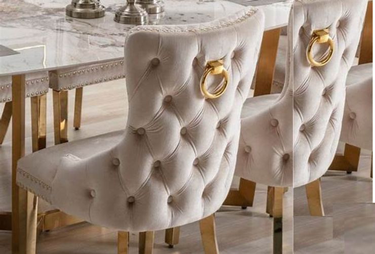 Victoria Knocker Dining Chair – Elegant Upholstered Seating - Exclusive Interior