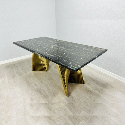 Ravello Gold Marble Dining Table