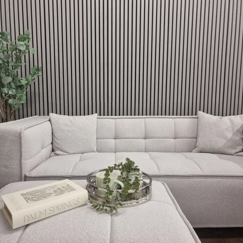 Ash Grey Acoustic Wood Slatted Wall Panels