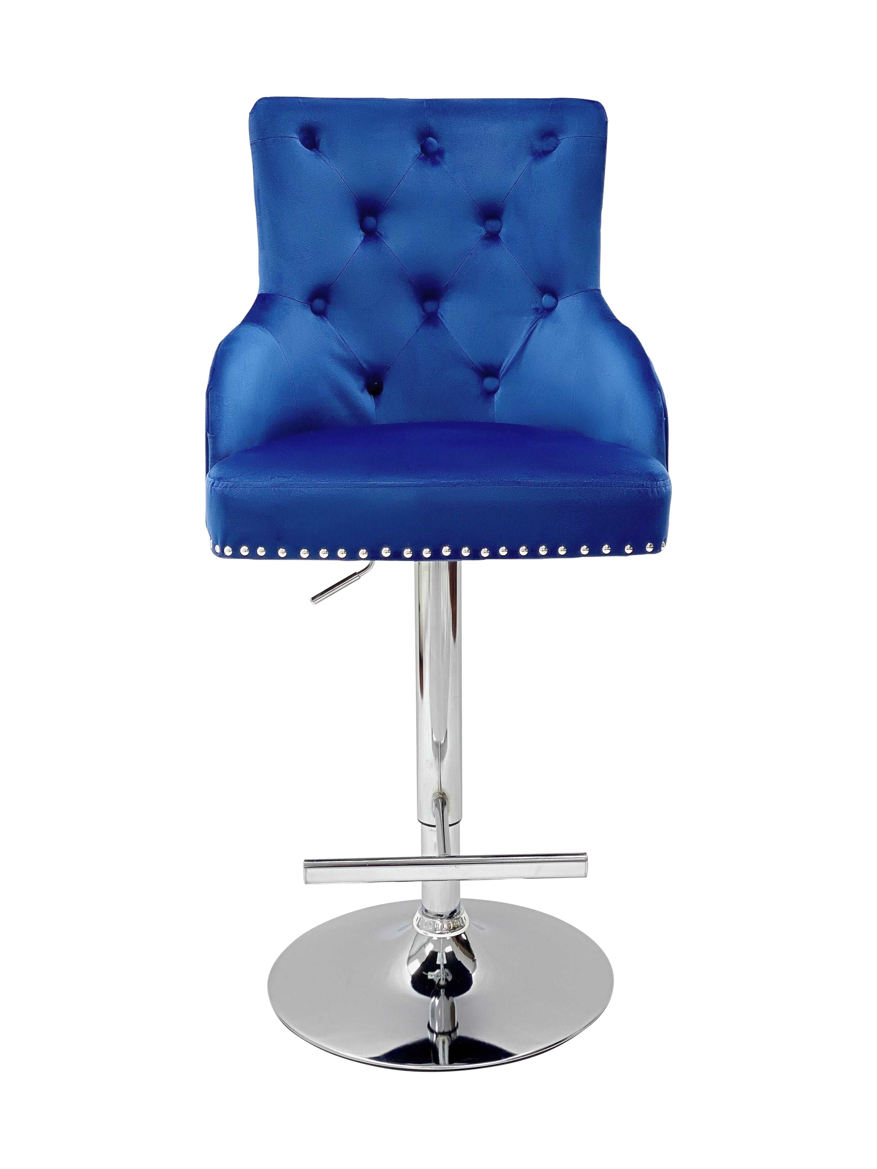 Majestic Breakfast Stools Plush Velvet Lion Knocker