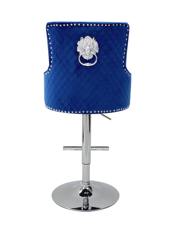 Majestic Breakfast Stools Plush Velvet Lion Knocker SOLID FURNITURE LTD