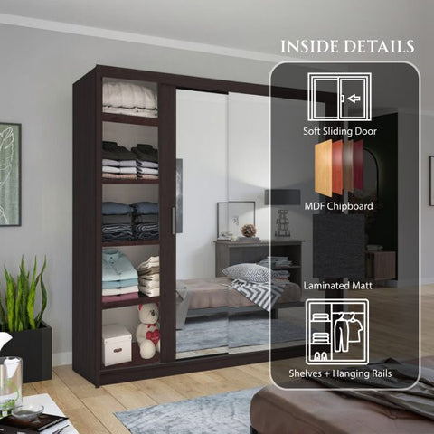 CHICAGO WENGE WARDROBE SOLID FURNITURE LTD