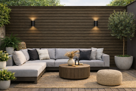 Interlocking Composite Wall Panels Dark Brown
