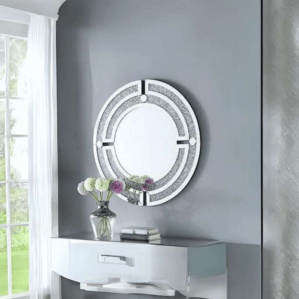 Crush Diamond Round Mirror