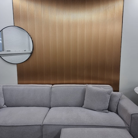 Metallic Gold Fluted WPC Wall Panels