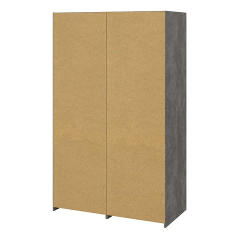 Line White & Concrete Sliding Door Wardrobe - Exclusive Interior