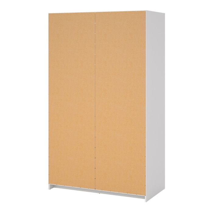Back Side of Naia White 2 Doors Wardrobe