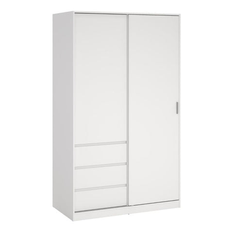 Naia White 2 Doors Wardrobe