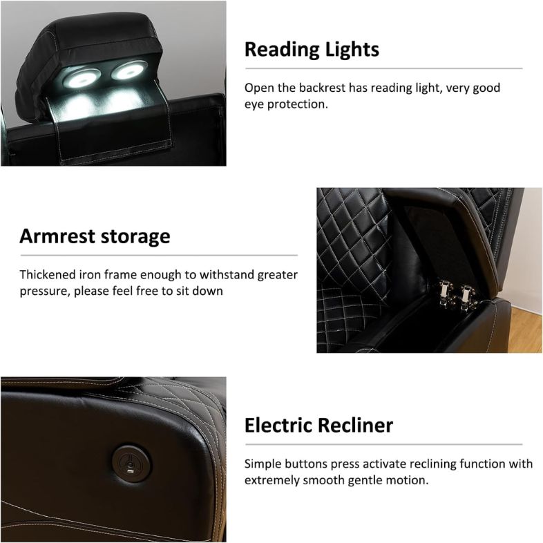 Reading Light, Armrest Storage, Electric recliner 