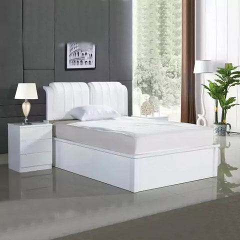 High Gloss Rugby Bed With Leather Poshish