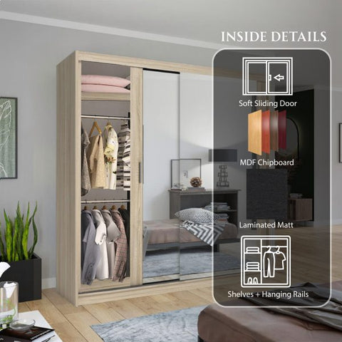 CHICAGO OAK WARDROBE SOLID FURNITURE LTD