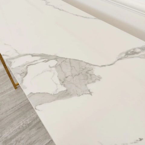 STONE TOP GEO GOLD CONSOLE TABLE SOLID FURNITURE UK