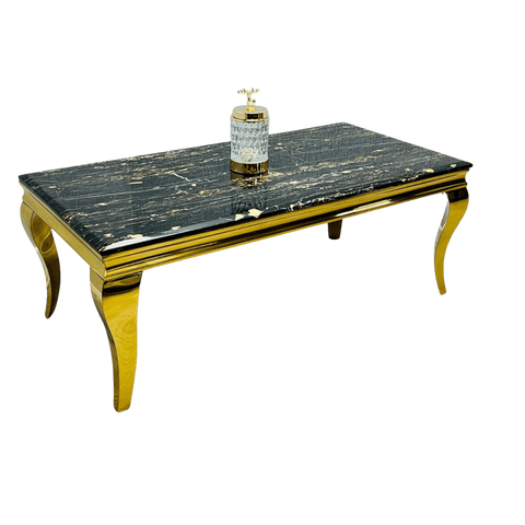 Louis Black & Gold Marble Coffee Table
