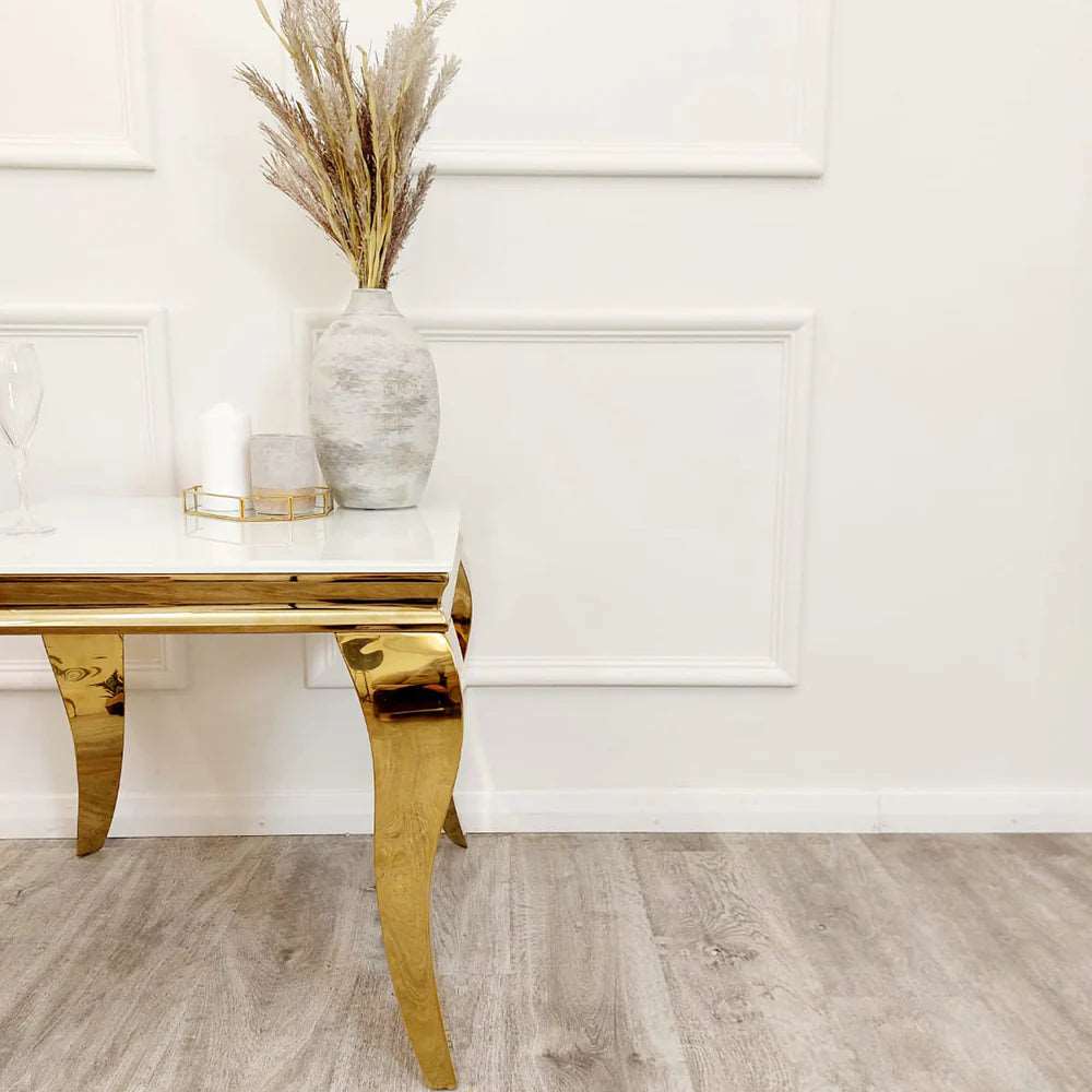 Louis White Gold Side Table