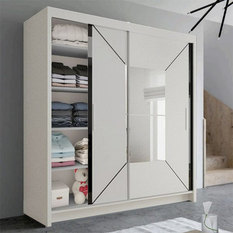 NICOLE WHITE WARDROBE SOLID FURNITURE LTD