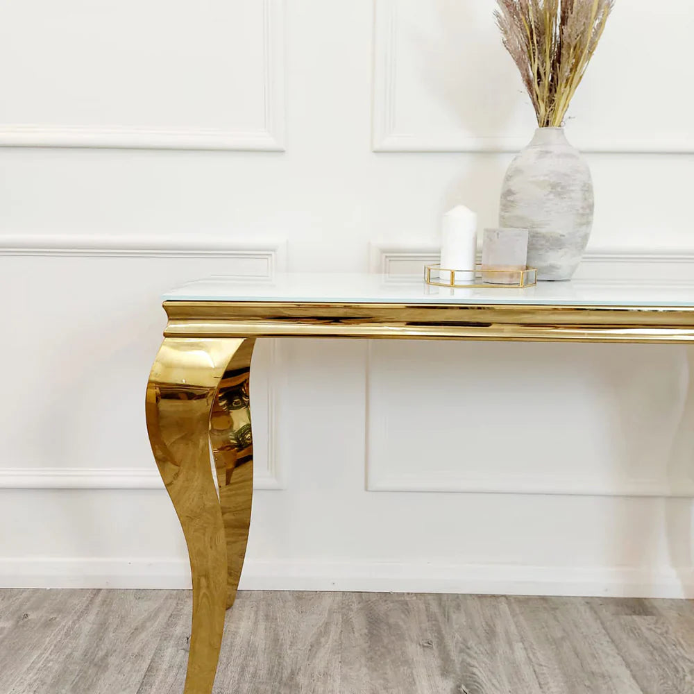 LOUIS GOLD CONSOLE TABLE SOLID FURNITURE LTD
