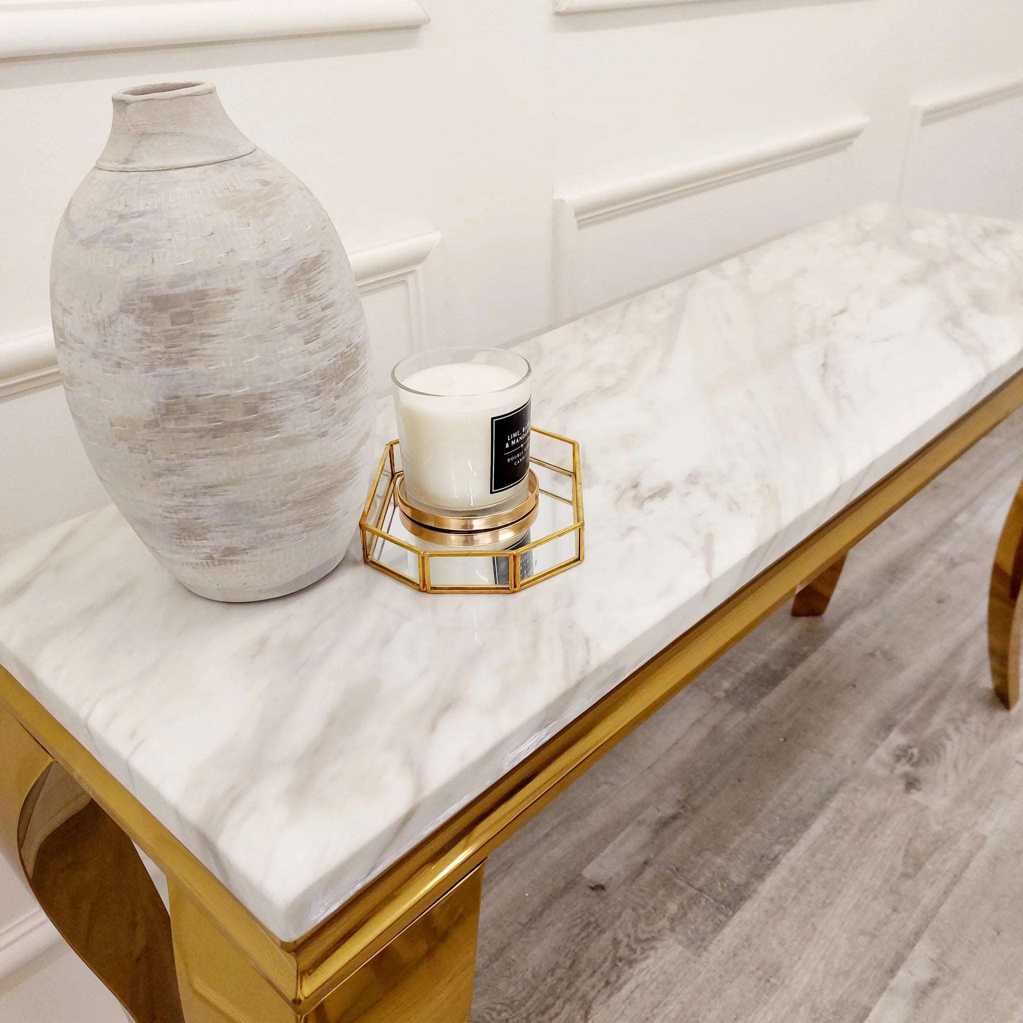 LOUIS GOLD MARBLE CONSOLE TABLE