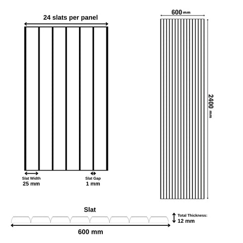 Walnut real wood acoustic slat panel easy install Prime Furnishing UK

