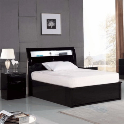 High Gloss Rugby Bed With Led Light